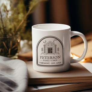 Mug Cabine familial Bois rustique Décor personnalisé