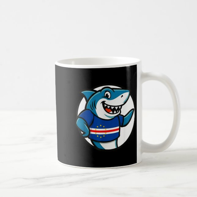 Mug Cabo Verde Flag Shark Funny Cabo Verdean  (Droite)