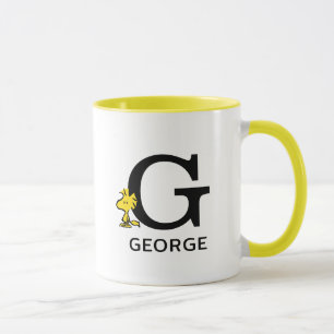 Mug cacahuètes   Bois Nom et monogramme G
