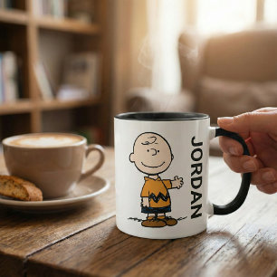 Mug cacahuètes   Charlie Brown   Ajouter Votre Nom