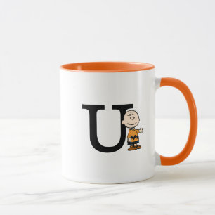 Mug cacahuètes   Charlie Brown Monogram U