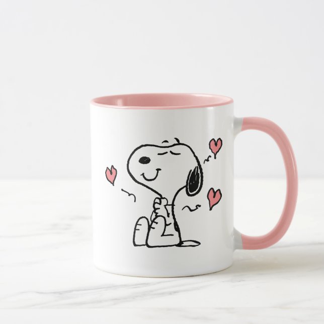 Mug cacahuètes | Coeurs de snoopy (Droite)