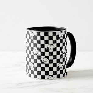 Mug cacahuètes   Drapeau À damiers Snoopy