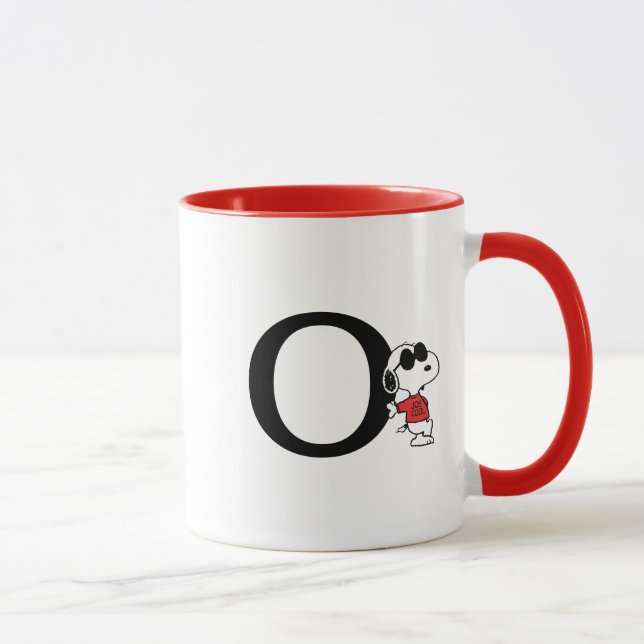 Mug cacahuètes | "Joe Cool" debout | Monogramme O (Droite)