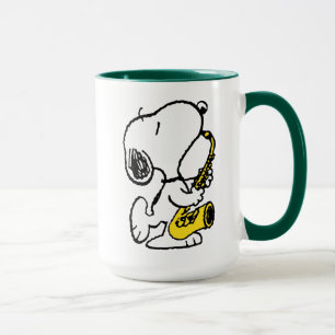 Mug cacahuètes   Lecteur Snoopy Saxophone