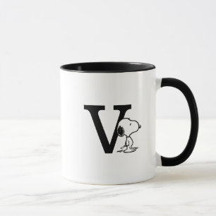 Mug cacahuètes Monogramme snoopy V