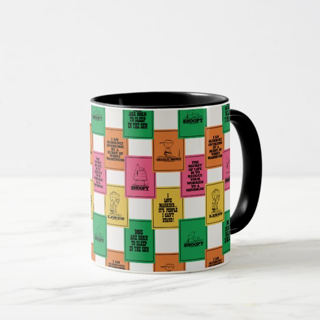 Mug cacahuètes | Motif Colorblock amusant (Devant droit)
