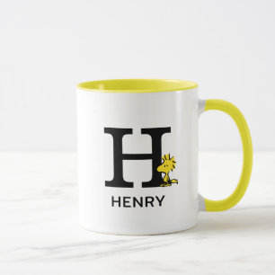 Mug cacahuètes Nom du bois et monogramme H