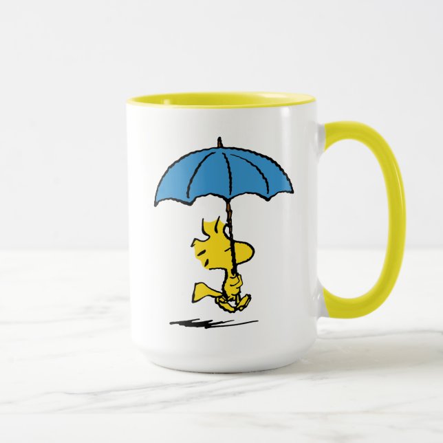 Mug cacahuètes | Parapluie bleu Woodstock (Droite)