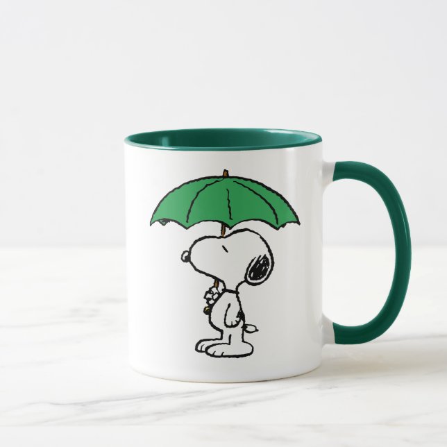 Mug cacahuètes | Parapluie vert Snoopy (Droite)