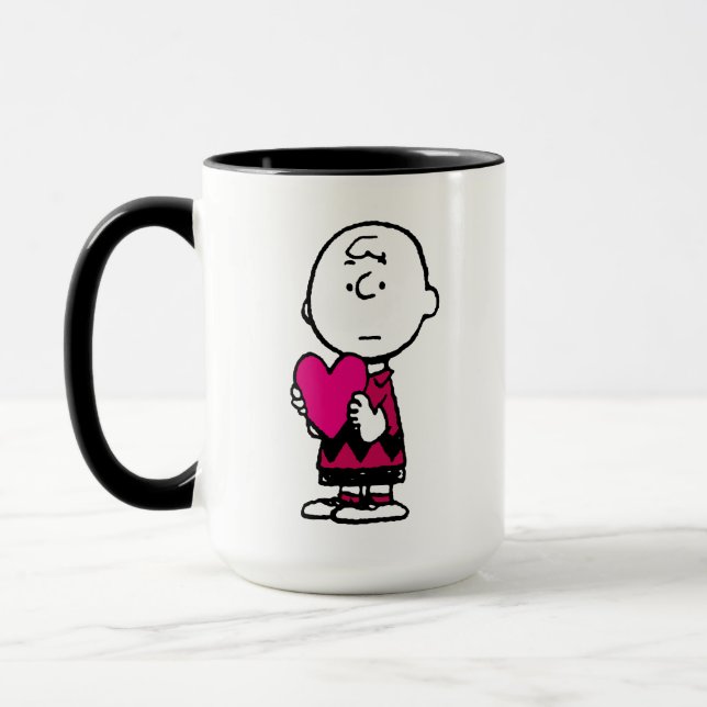 Mug cacahuètes | Saint Valentin | Heart Charlie Brown (Gauche)
