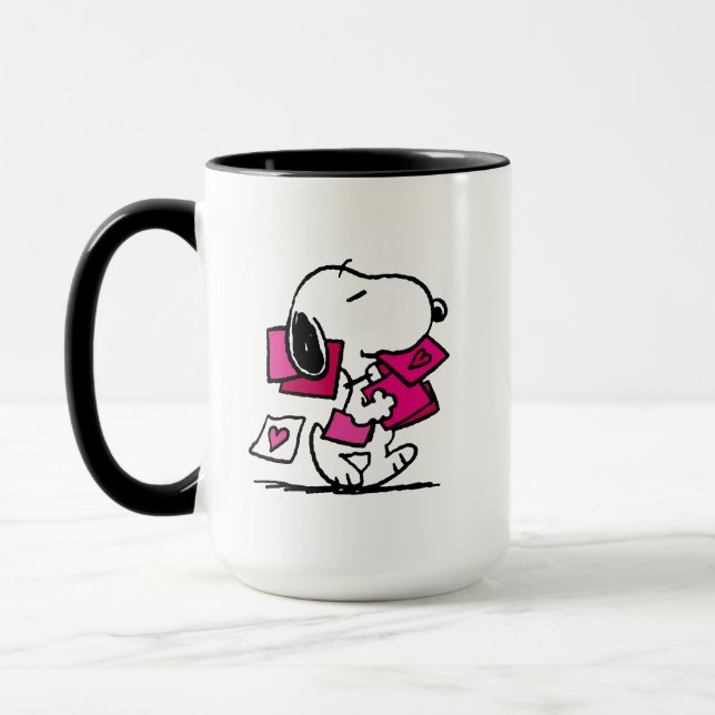 Mug cacahuètes | Saint Valentin | Snoopy Avec Valentin (Gauche)