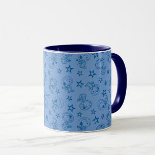 Mug cacahuètes Snoopy Blue Space Astronaut Motif