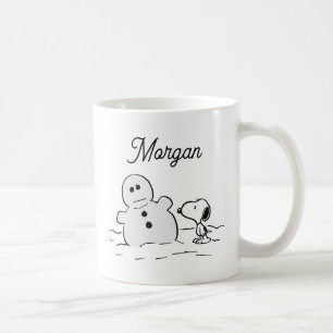Mug cacahuètes   Snoopy Construit Un Snowman   Ajouter