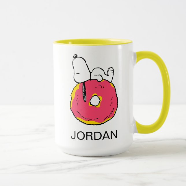 Mug cacahuètes | Snoopy Donut rose (Droite)