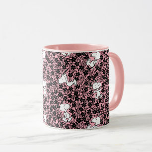 Mug cacahuètes   Snoopy Flower Vine Motif