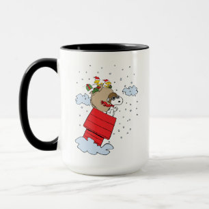 Mug cacahuètes Snoopy l'As Volant à Noël