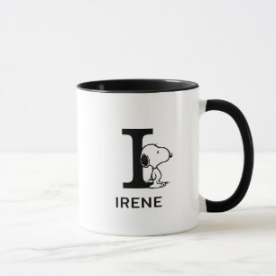 Mug cacahuètes Snoopy Nom & Monogramme I
