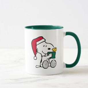 Mug cacahuètes   Snoopy Père Noël & Woodstock Cadeau