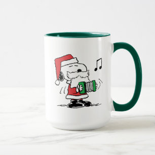 Mug cacahuètes   Snoopy Santa Claus Accordian