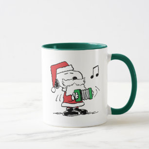 Mug cacahuètes   Snoopy Santa Claus Accordian