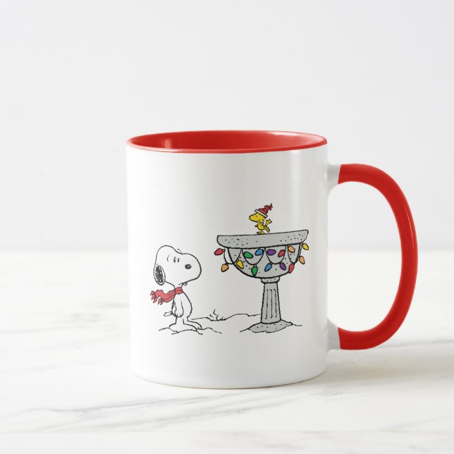 Mug cacahuètes | Snoopy & Woodstock Froid Birdbath (Droite)