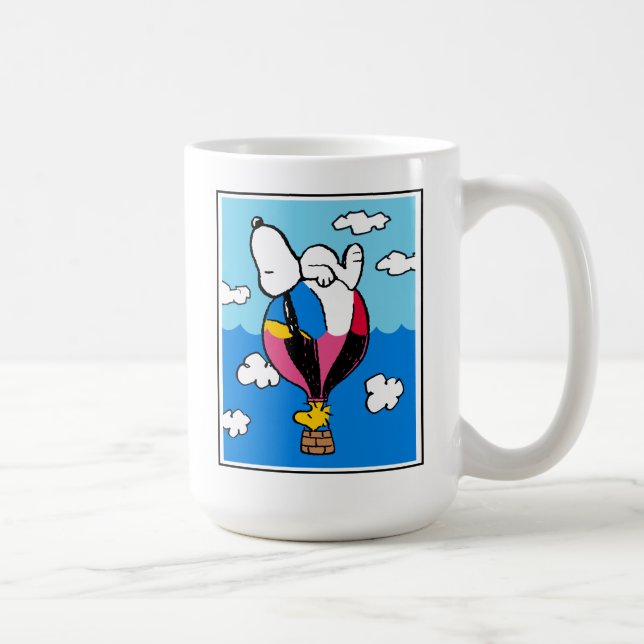 Mug cacahuètes | Snoopy & Woodstock Hot Air Balloon (Droite)
