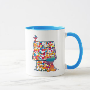 Mug cacahuètes   Snoopy & Woodstock Rainbow Paint