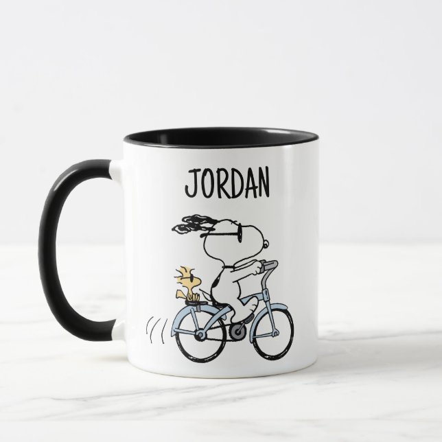 Mug cacahuètes | Vélo Snoopy & Woodstock (Gauche)