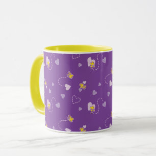 Mug cacahuètes   Woodstock Motif de coeur pourpre