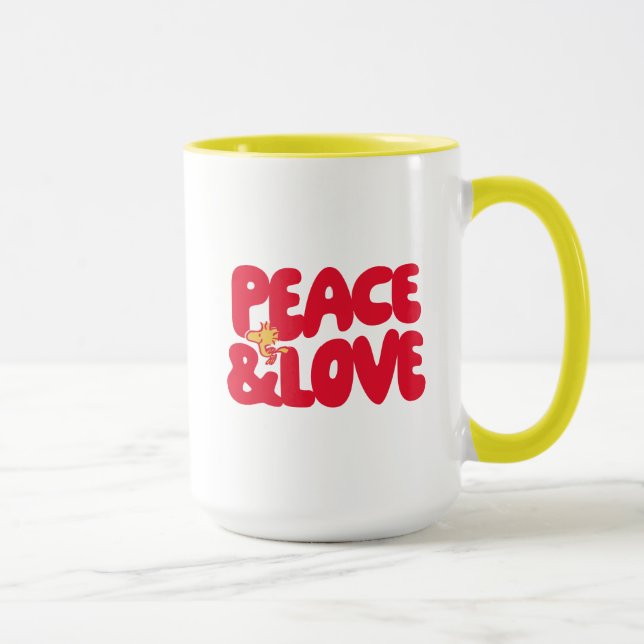 Mug cacahuètes | Woodstock Peace & Love (Droite)