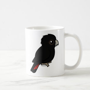 Mug cacatoès noir Rouge-coupé la queue