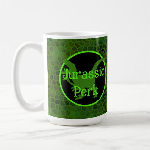 Mug Cache Jurassique en Cuir de Dinosaure Vert