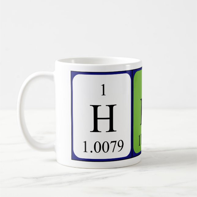 Mug Cacher la taille du nom de table périodique (Gauche)