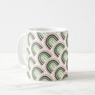 Mug Cactus Arc en Ciel Orange Vert Moderne Désert Amus