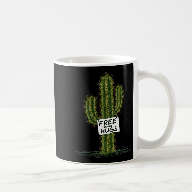 Mug Cactus Cacti Funny Art Humor Sweet Hugs  (Droite)