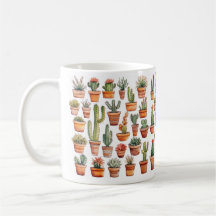 Cactus dans les bouchons d'aquarelle