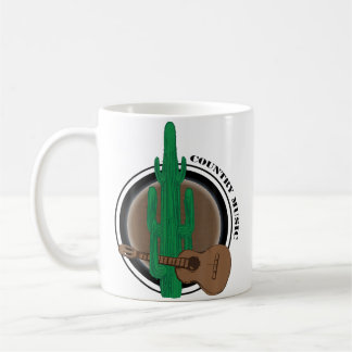 Mug Cactus Drôle Avec Guitare Jouant De La Musique Cou