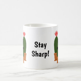 Mug Cactus Drôle Reste Pointu Texte Personnalisé