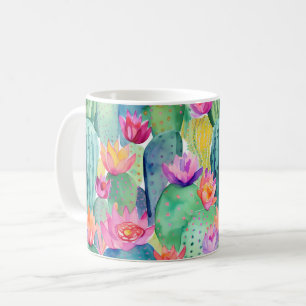 Mug Cactus Flower Art Desert Coloré Sud-ouest Fun