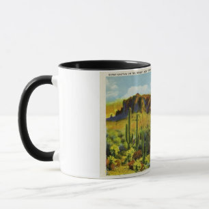 Mug Cactus géant dans le désert - carte postale