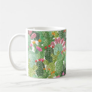 Mug Cactus peint à la main : Vert désert