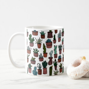 Mug Cactus Pots Plante mignon Motif coloré
