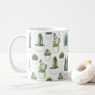 Mug Cactus pour aquarelle et Succulent