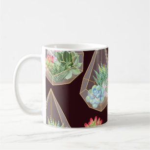 Mug Cactus Succulent détaillé Motif sans couture