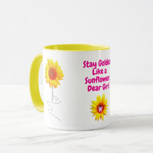 Mug Cadeau à café tournesol pour filles (Citation uniq