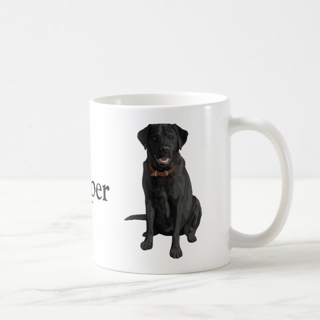Mug Cadeau Amoureux des chiens de Black Labrador Retri (Droite)