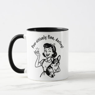 Mug Cadeau Amoureux des chiens Retro Corgi