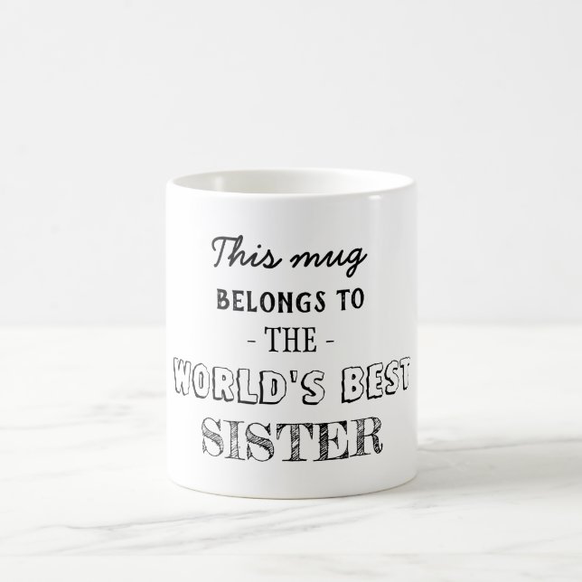 Mug Cadeau Appartient à la meilleure soeur (Centre)