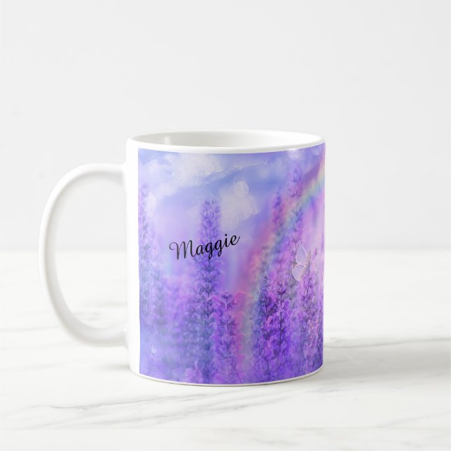 Mug Cadeau Arc-en-Ciel customisé Dachshund (Gauche)